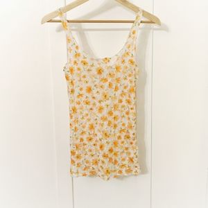 FREE PEOPLE EUC Lace Orange Flower Intimate Tank